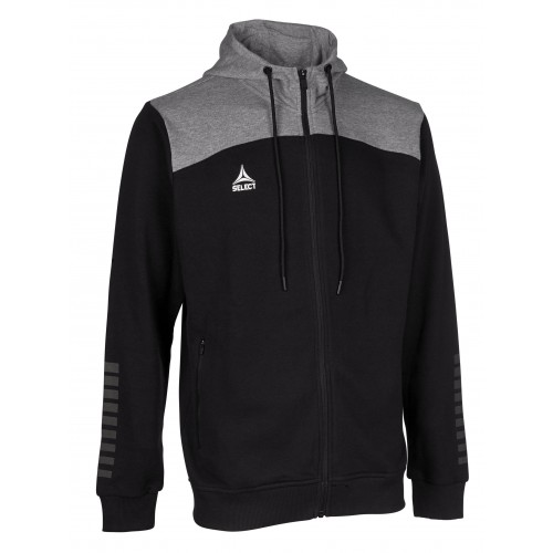 Толстовка чоловіча Select Oxford Zip Hoodie XL, чорний-сірий, код: 5703543283668