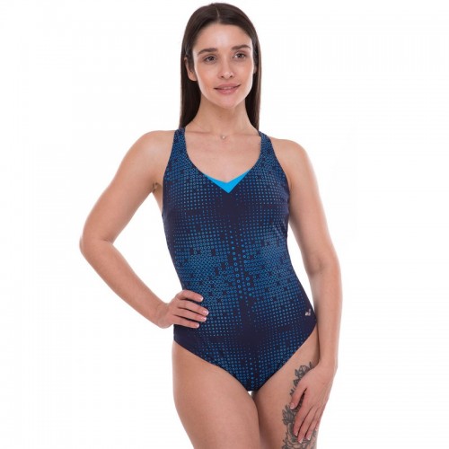Жіночий купальник спортивний для плавання Arena Gina Light Cross розмір 38, синій, код: AR000011-708_38BL