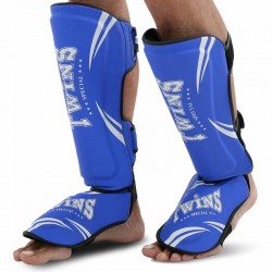 Захист гомілки та стопи для єдиноборств Twins, розмір L, синій, код: BO-7971_LBL Захист гомілки та стопи для єдиноборств Twins, розмір L, синій, код: BO-7971_LBL