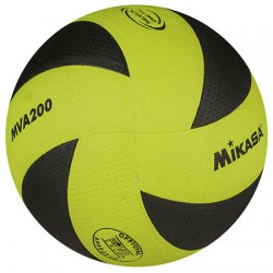 М"яч волейбольний Mikasa №5, салатовий-чорний, код: MVA200-WS