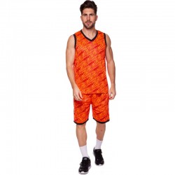 Форма баскетбольна чоловіча PlayGame Lingo Camo 3XL (ріст 175-180), помаранчевий-чорний, код: LD-8003_3XLORBK