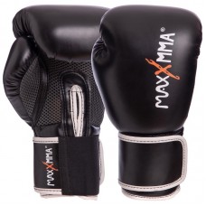 Рукавички боксерські Maxxmma на липучці 12 унцій, чорний, код: GB01S_12BK-S52