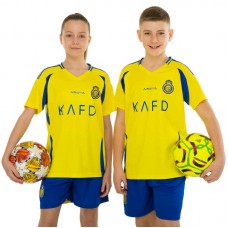 Форма футбольна дитяча PlayGame із символікою AL Nassr домашня 2025, розмір 24, зріст 130-140, жовтий-синій, код: CO-4653_24