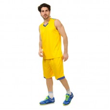 Форма баскетбольна чоловіча PlayGame Lingo 5XL (ріст 185-190), жовтий-синій, код: LD-8002_5XLYBL