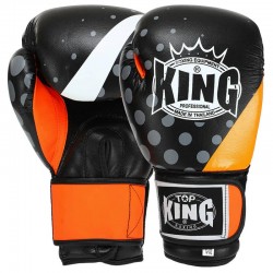 Рукавички боксерські Top King 10 унції, чорний-помаранчевий, код: TOP-0512_10OR