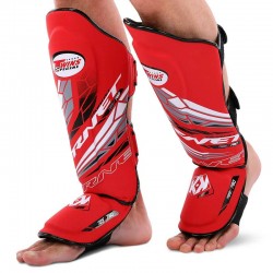 Захист гомілки та стопи для єдиноборств Twins M, червоний, код: BO-5030_MR