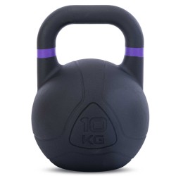 Гиря змагальна цільна чавунна пофарбована LiveUp 10кг, чорний, код: LP8044-10-S52