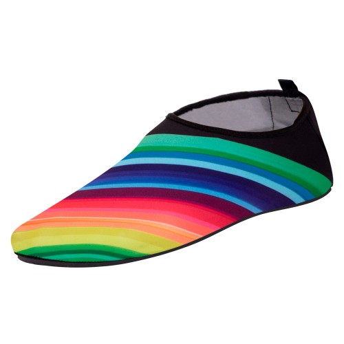 Взуття Skin Shoes для спорту та йоги FitGo Веселка L-38-39-23,5-25см, чорний, код: PL-1814_LBK