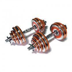 Збірні хромовані гантелі SNS HADD30 orange 2х15 кг з помаранчевими вставками, код: 12861-SNS Збірні хромовані гантелі SNS HADD30 orange 2х15 кг з помаранчевими вставками, код: 12861-SNS