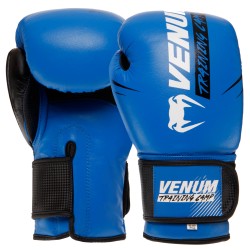 Рукавички боксерські Venum 12 унцій, чорний-синій, код: BO-0637_12BL