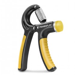 Еспандер кистьовий PowerPlay Strength Grip з регульованим навантаженням 10-40 кг, чорно-жовтий, код: PP_4323_Bl/Yellow