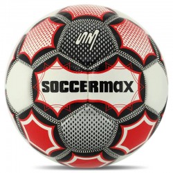 М"яч футбольний Soccermax Crystal №5, білий-червоний, код: FB-7997_WR