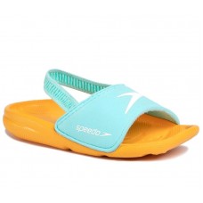 Шльопанці дитячі Speedo Learn to Swim Slide IU розмір 21,5, блакитний-помаранчевий, код: 5053744485706