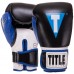  Рукавиці боксерські FitBox Title 14 унцій, темно-синій-білий, код: BO-3780_14DBLW