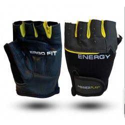 Рукавички для фітнесу PowerPlay Energy M, чорно-жовті, код: PP_9058_M_Energy