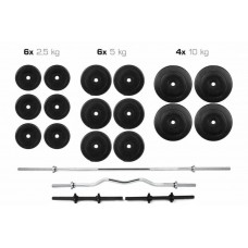 Набірна штанга c гантелями WCG Premium 101 кг, код: 320.000.016-IF Набірна штанга c гантелями WCG Premium 101 кг, код: 320.000.016-IF