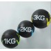 Медбол Generation Fitness FF42C1C-3kg, 3 кг, чорний-жовтий, код: 522831-AX