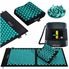 Килимок акупунктурний з подушкою 4Fizjo Ergo Mat XL Аплікатор Кузнєцова 1100х420 мм, Black/Blue, код: P-5907739313874