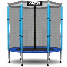 Батут Neo-Sport з зовнішньою сіткою 4,5 футів 140 см, синій, код: NS-04Z200F-IN