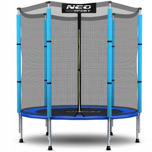 Батут Neo-Sport з зовнішньою сіткою 4,5 футів 140 см, синій, код: NS-04Z200F-IN