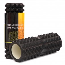 Масажний ролик (валік) Cornix EVA 330x140 мм, чорний, код: XR-0329 Масажний ролик (валік) Cornix EVA 330x140 мм, чорний, код: XR-0329