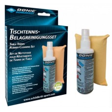 Набір для чищення ракеток Donic Cleaning set (foam cleaner 100 ml + sponge in a box), код: 4000885285291