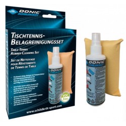 Набір для чищення ракеток Donic Cleaning set (foam cleaner 100 ml + sponge in a box), код: 4000885285291