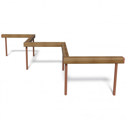 Колода дерев"яна зігнута InterAtletika 2880х2300х500 мм, код: S702-SM Колода дерев"яна зігнута InterAtletika 2880х2300х500 мм, код: S702-SM