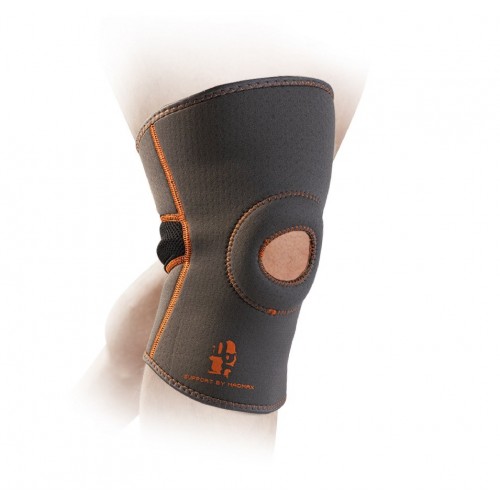 Наколінник MadMax Knee Support with Patella Stabilizer розмір M, темно-сірий-помаранчевий, код: MFA-297_M
