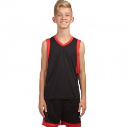 Форма баскетбольна дитяча PlayGame Lingo S (ріст 160), чорний-червоний, код: LD-8017T_SBKR-S52