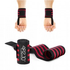 Бинти для зап"ясть (кистьові бинти) 4Fizjo Wrist Wraps 420х80 мм, чорний-червоний, код: 4FJ0257