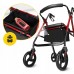 Роллер для ходьби 4Fizjo складний, зі сумкою, чорний-червоний, код: P-5905973406901