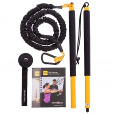 Палка-тренажер TRX Resistance Bar Modern с амортизатором, чорний-жовтий, код: FI-3728-07-S52 Палка-тренажер TRX Resistance Bar Modern с амортизатором, чорний-жовтий, код: FI-3728-07-S52