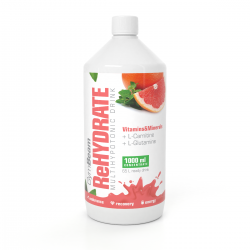 Іонний напій ReHydrate GymBeam 1000 мл, рожевий грейпфрукт, код: 8588006485011