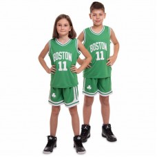 Форма баскетбольна підліткова PlayGame NB-Sport NBA Boston 11 S (6-8 років), ріст 120-130см, зелений-білий, код: 6354_SGW-S52