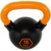 Гиря тренувальна цільна гумова LiveUp Urethane Competition Kettlebell 16кг, чорний-помаранчевий, код: UAZE5336-16