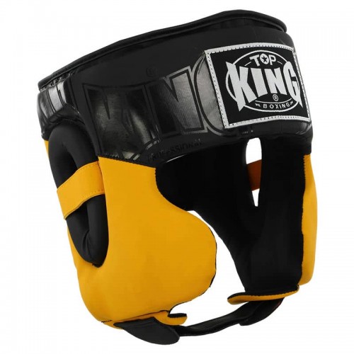 Шолом боксерський у мексиканському стилі Top King L чорний-жовтий, код: BO-9794_LY