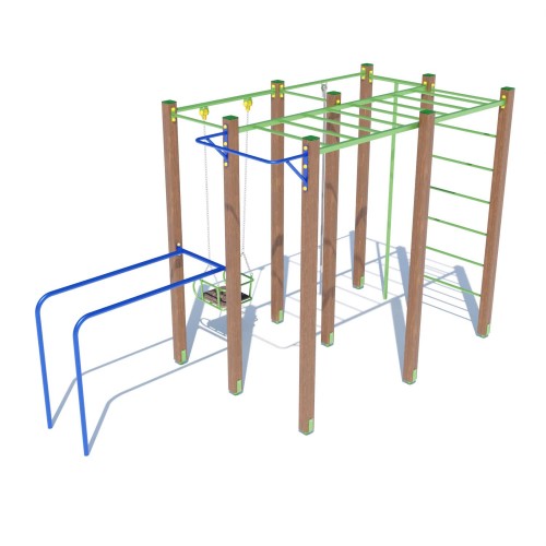 Гімнастичний комплекс Miros "Робін" з гойдалкою, код: DIO672.5 Гімнастичний комплекс Miros "Робін" з гойдалкою, код: DIO672.5