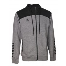 Толстовка чоловіча Select Oxford Zip Hoodie S, сірий-чорний, код: 5703543283873