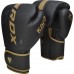Боксерські рукавиці RDX F6 Kara Matte 12 унцій, чорний-золотий, код: BGR-F6MGL-12OZ