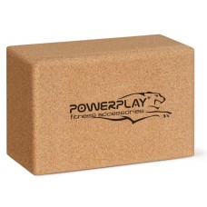 Блок для йоги PowerPlay Cork Yoga Block PP_4006 з пробкового дерева (1шт.), код: PP_4006_Cork