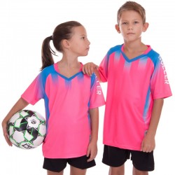 Форма футбольна дитяча PlayGame розмір 4XS, ріст 110, рожевий-чорний, код: D8831B_4XSPBK-S52