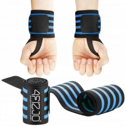 Бинти кистьові (для зап'ясть) 4Fizjo Wrist Wraps, чорний-синій, код: P-5907739317445