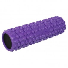 Ролер масажний циліндр (ролик мфр) заповнений піною FitGo Grid Bubble Roller, 450x130 мм, фіолетовий, код: FI-9391_V