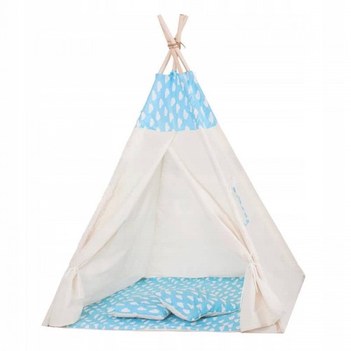 Дитячий намет (вігвам) Springos Tipi XXL White/Sky Blue, код: TIP05