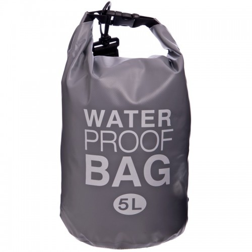 Водонепроникний гермомішок SP-Sport Waterproof Bag 5л сірий, код: TY-6878-5_GR-S52