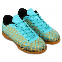 Футзалки взуття для міні-футболу дитяче Lijin, розмір 37, бірюзовий-золотий, код: 333-35-39-4_37