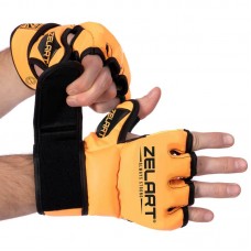 Рукавички для змішаних єдиноборств MMA Zelart L, помаранчевий, код: BO-5699_LOR