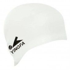 Шапочка для плавання силіконова для дорослих Yingfa Round S, білий, код: C0072_SW