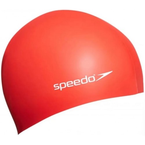 Шапка для плавання дитяча Speedo Flat Silicone Cap Team Ju червоний, код: 5151746380026